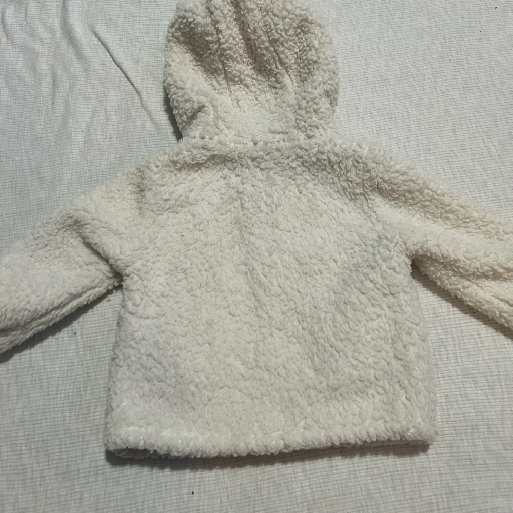 Baby Girl Baby Boy Jacket White‎ Sherpa Carters Size 6 Months Warm Zipper